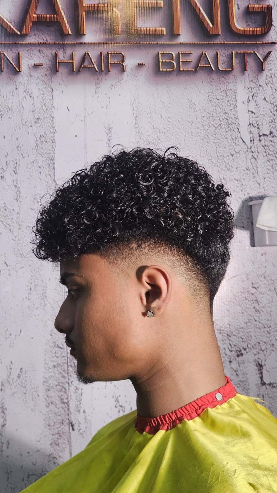 Curly Hair Taper Fade Profile