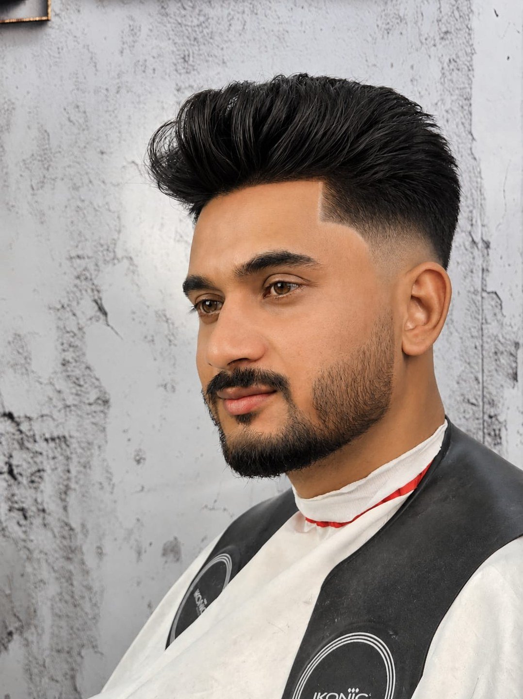 Sharp Pompadour Fade Portrait